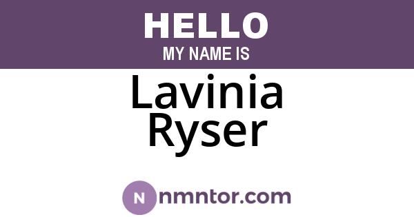 Lavinia Ryser