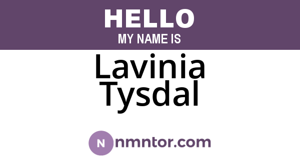 Lavinia Tysdal