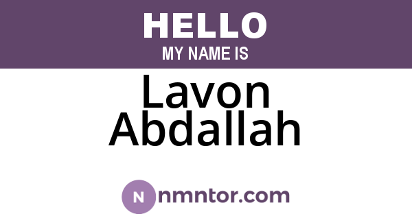 Lavon Abdallah