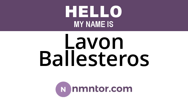 Lavon Ballesteros