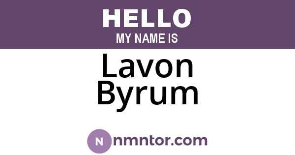 Lavon Byrum