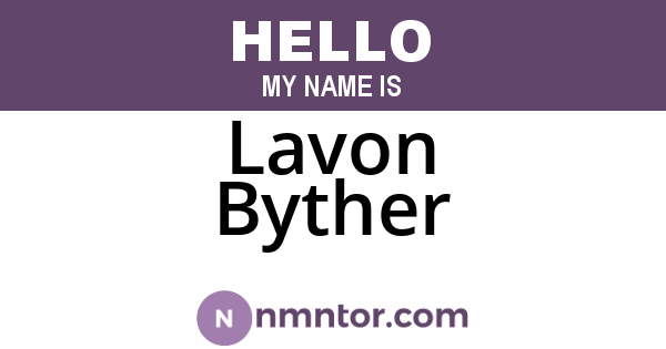 Lavon Byther