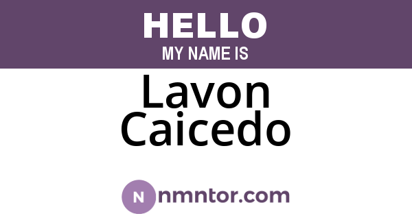 Lavon Caicedo