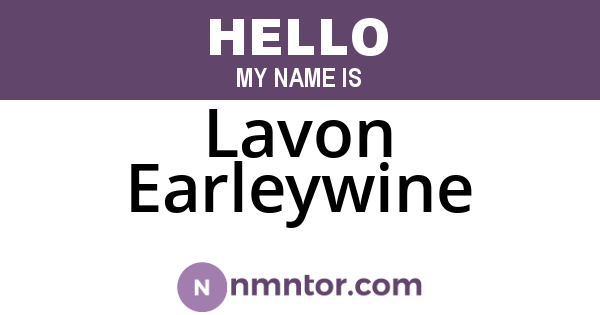Lavon Earleywine