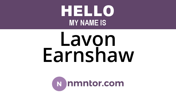 Lavon Earnshaw