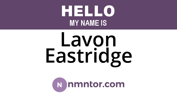 Lavon Eastridge