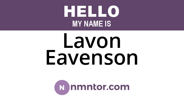 Lavon Eavenson