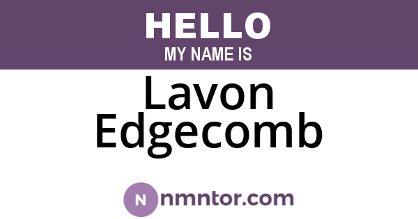 Lavon Edgecomb