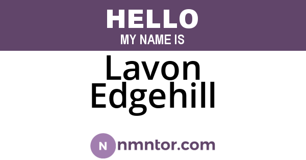 Lavon Edgehill