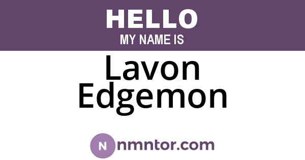 Lavon Edgemon