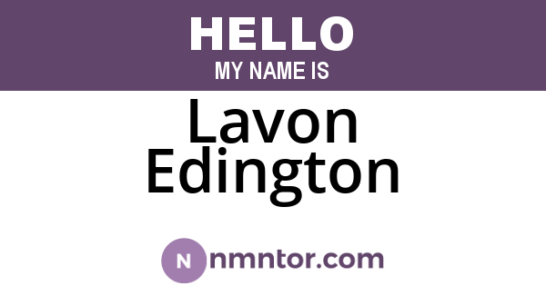 Lavon Edington