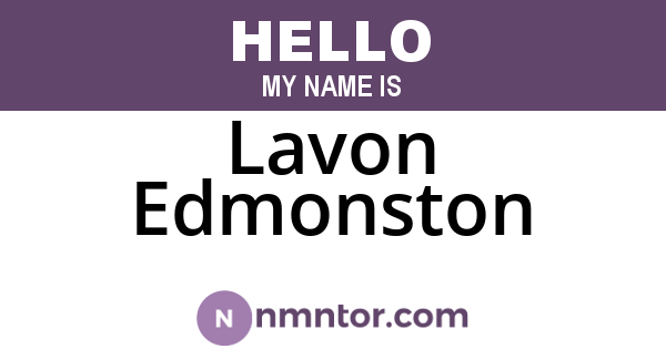 Lavon Edmonston