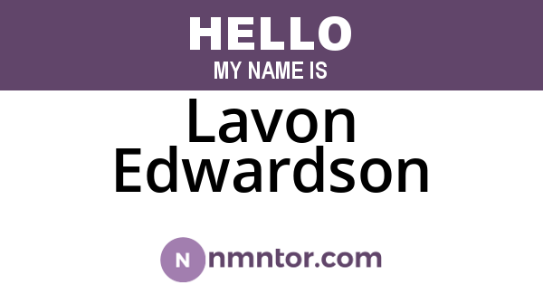 Lavon Edwardson