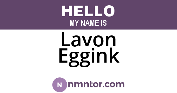 Lavon Eggink