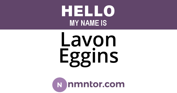 Lavon Eggins