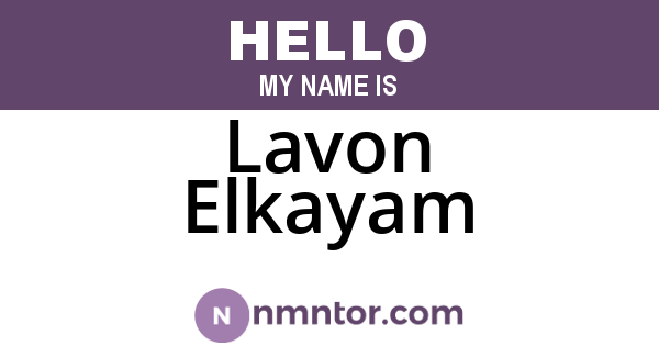 Lavon Elkayam