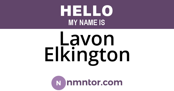 Lavon Elkington