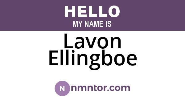 Lavon Ellingboe