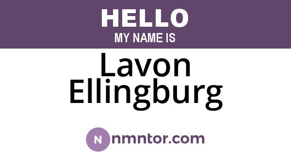 Lavon Ellingburg