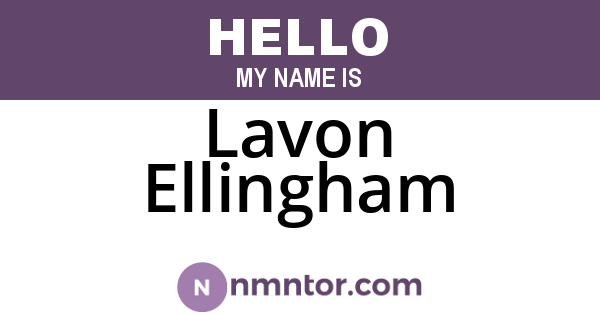 Lavon Ellingham
