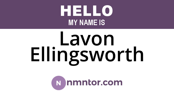 Lavon Ellingsworth