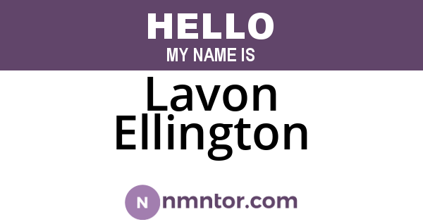 Lavon Ellington
