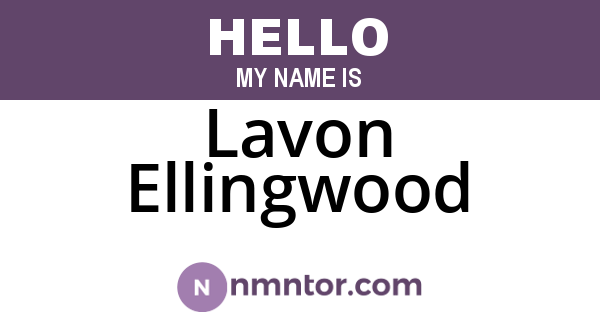 Lavon Ellingwood