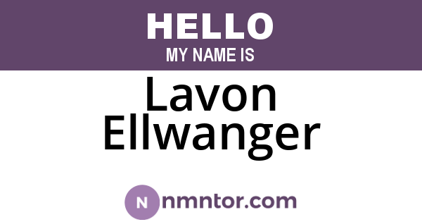 Lavon Ellwanger