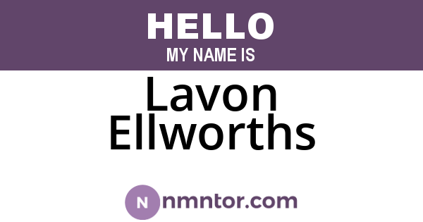Lavon Ellworths