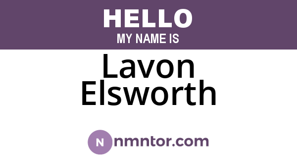 Lavon Elsworth