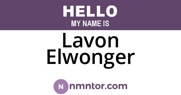Lavon Elwonger