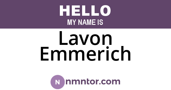 Lavon Emmerich