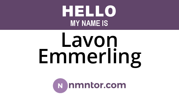 Lavon Emmerling