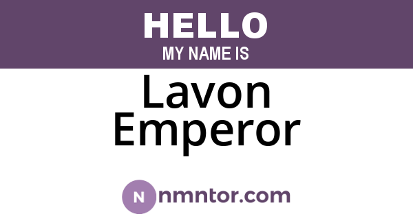 Lavon Emperor