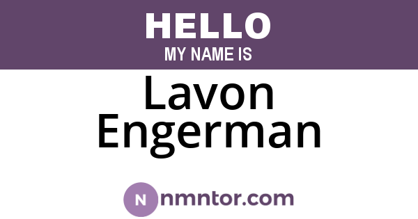 Lavon Engerman