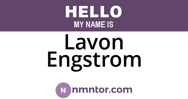 Lavon Engstrom