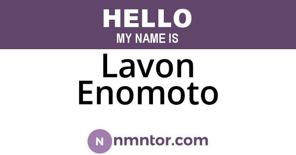 Lavon Enomoto