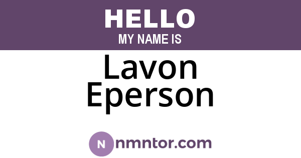 Lavon Eperson