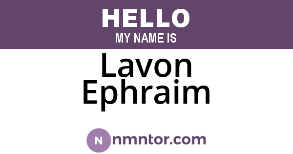 Lavon Ephraim