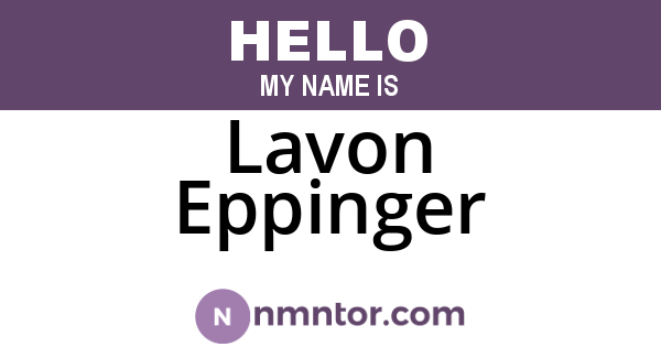 Lavon Eppinger