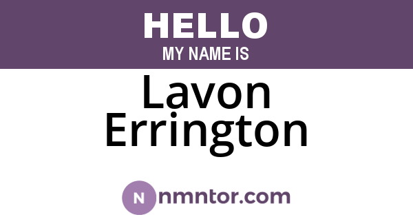 Lavon Errington