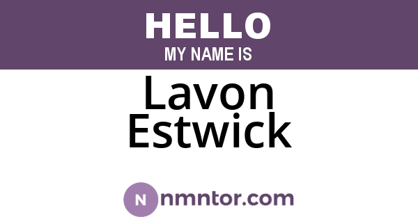 Lavon Estwick