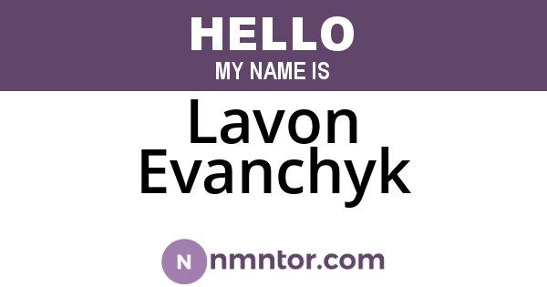 Lavon Evanchyk