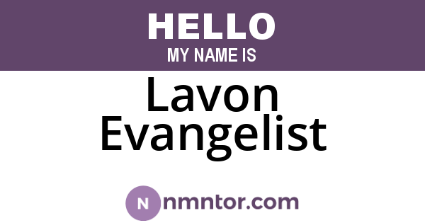 Lavon Evangelist