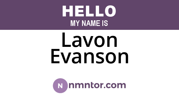 Lavon Evanson