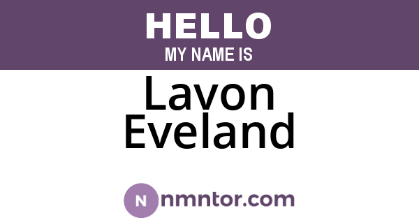 Lavon Eveland