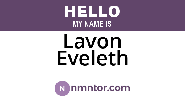Lavon Eveleth