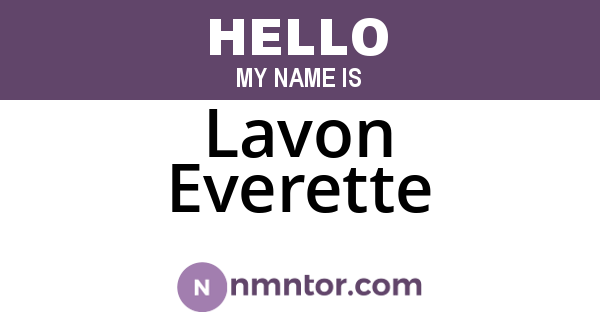 Lavon Everette