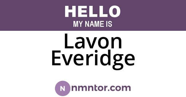 Lavon Everidge