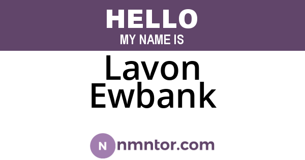 Lavon Ewbank